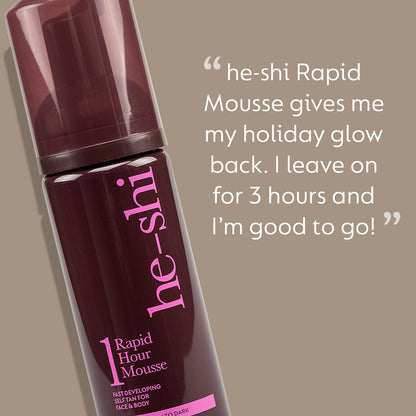 He-Shi Rapid 1 Hour Mousse  - Medium to Dark Self Tan - Quick Dry
