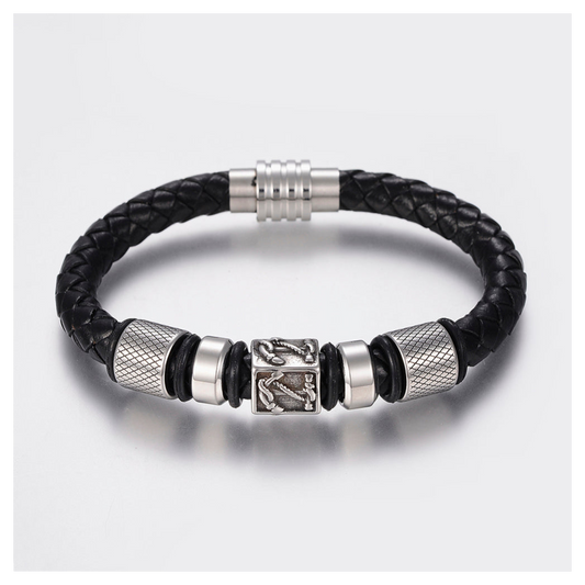 Mens Nautical Leather Bracelet