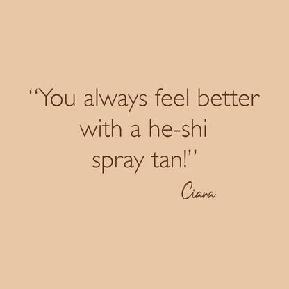 He-Shi Rich Bronze Spraytan 1L (10%) - Dark - No Smell Self Tan