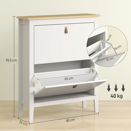 Three drawer shoe cabinet