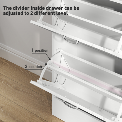 Three drawer shoe cabinet
