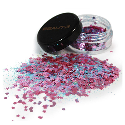 Beautz Chunky Glitter Available in 5 Varieties 10ml pot with 5g of Cosmetic Glit[Fairy]