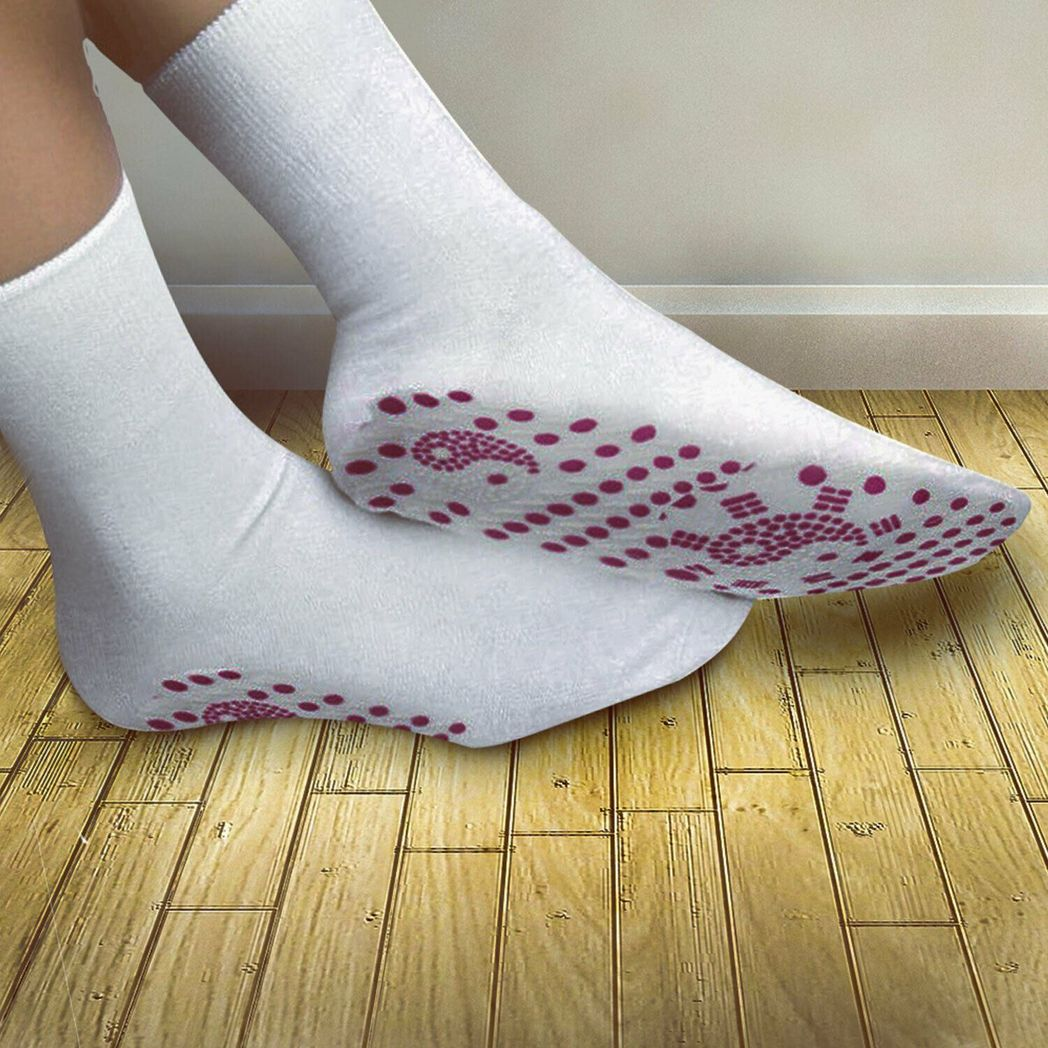 Envie Tourmaline Magnetic Health Socks, White