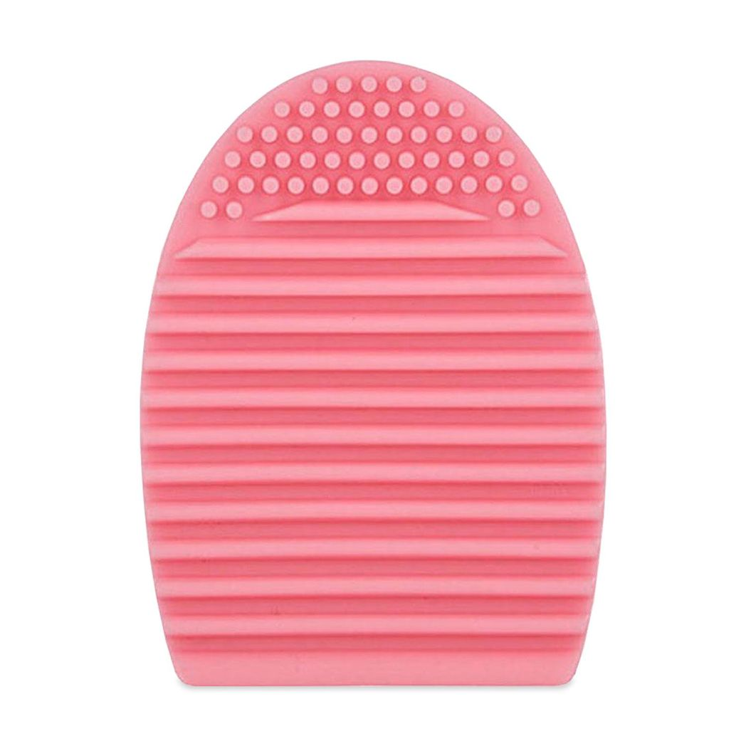 Silicone Egg Sponge Scrubber Make-Up Brush Cleaner - Pink/Purple[Pink]