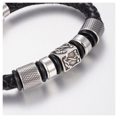 Mens Nautical Leather Bracelet