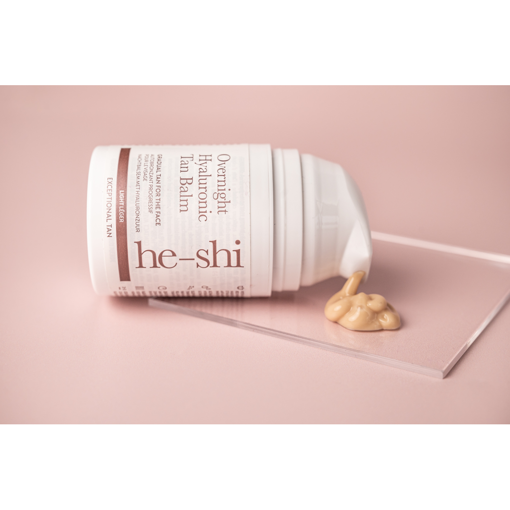 He-Shi Overnight Hyaluronic Self Tan Balm 50ml - Relaxing Facial Night Tan