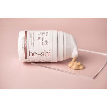 He-Shi Overnight Hyaluronic Self Tan Balm 50ml - Relaxing Facial Night Tan