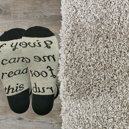 Gifting Slogan Socks, If You Can Read this Give me a Foot Rub, Grey, UK Size 4-7