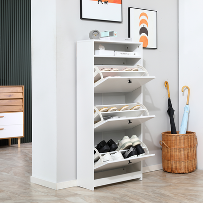 Shoe Storage Cabinet Footwear Organiser Space-saving  3 Drawers -White