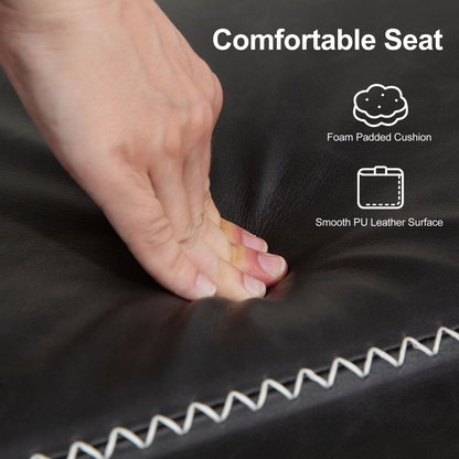 Leather Shoe Storage Bench