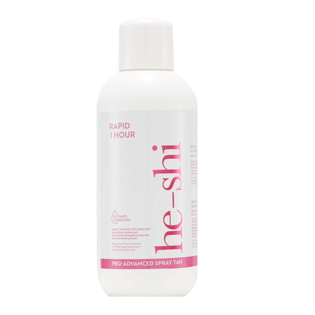 He-Shi Rapid 1 Hour Spray Tan 1L (10%) - Medium to Dark - No Smell