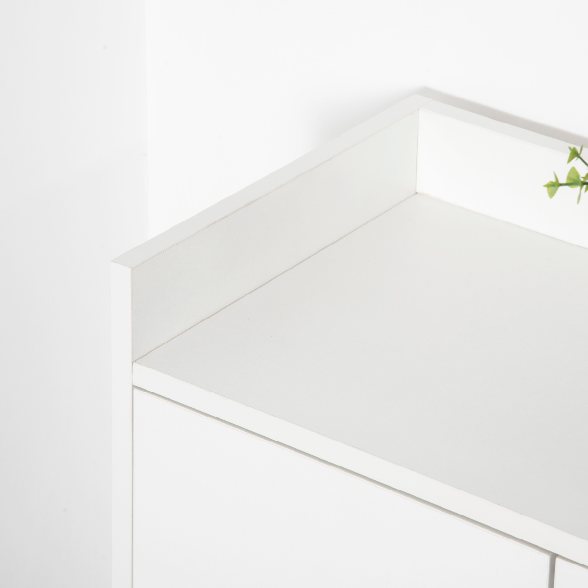 Modern Shoe Cabinet Storage Organizer w/ Doors and Shelves for Entryway