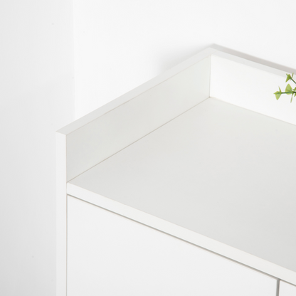 Modern Shoe Cabinet Storage Organizer w/ Doors and Shelves for Entryway