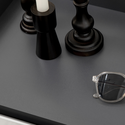 Modern Shoe Cupboard for Hallway with Open Compartment and Adjustable Shelves