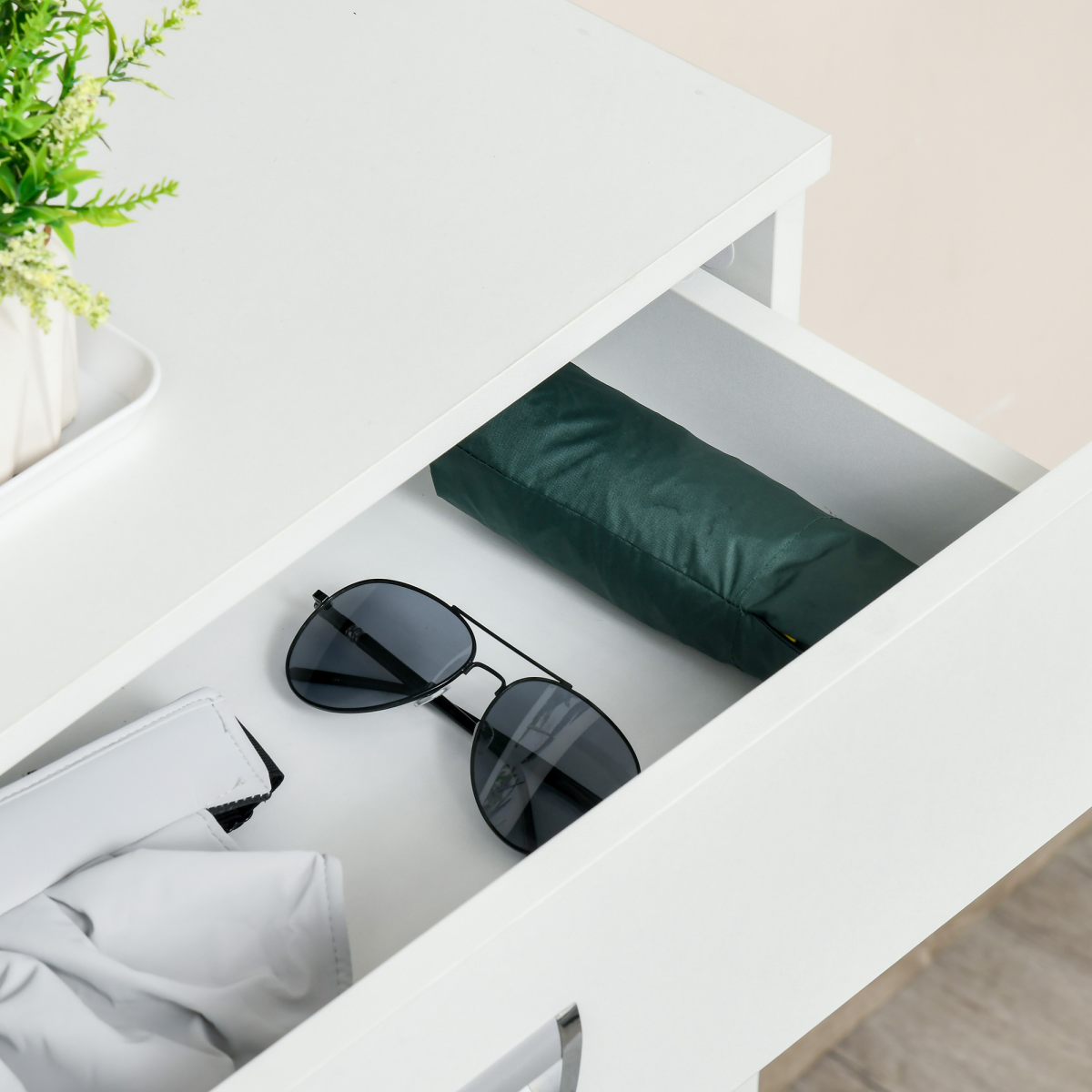 Tipping Shoe Cabinet Hall Organizer  Flip Drawers for Entry 16 Pairs