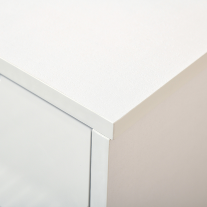 Shoe Cabinet 4 Drawers Storage with Flip Doors Shelves for 18 Pairs White