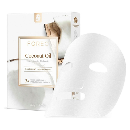 FOREO Sheet Mask with Coconut Oil Extracts Farm To Face Moisture-Boosting, 3 Pcs