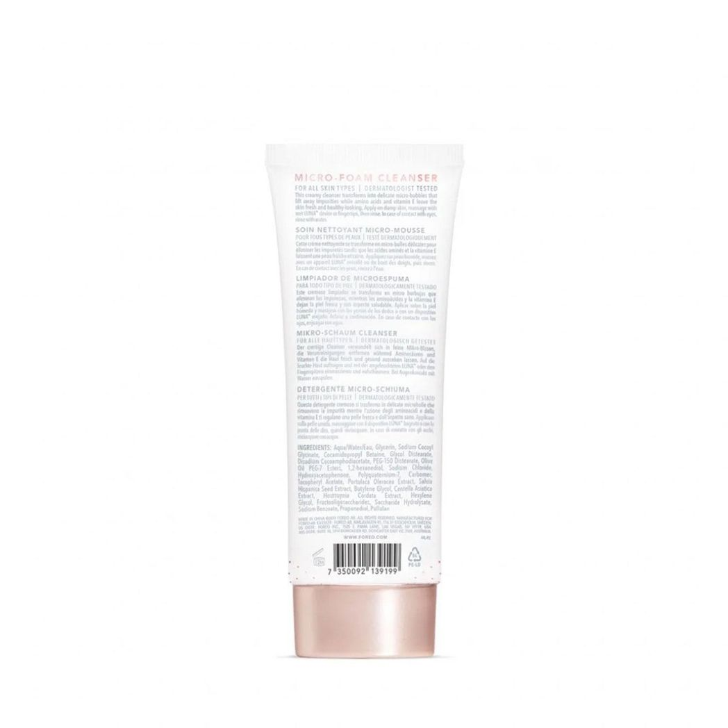 FOREO Micro-Foam Cleanser Gentle Foaming Face Wash for All Skin Types, 100ml