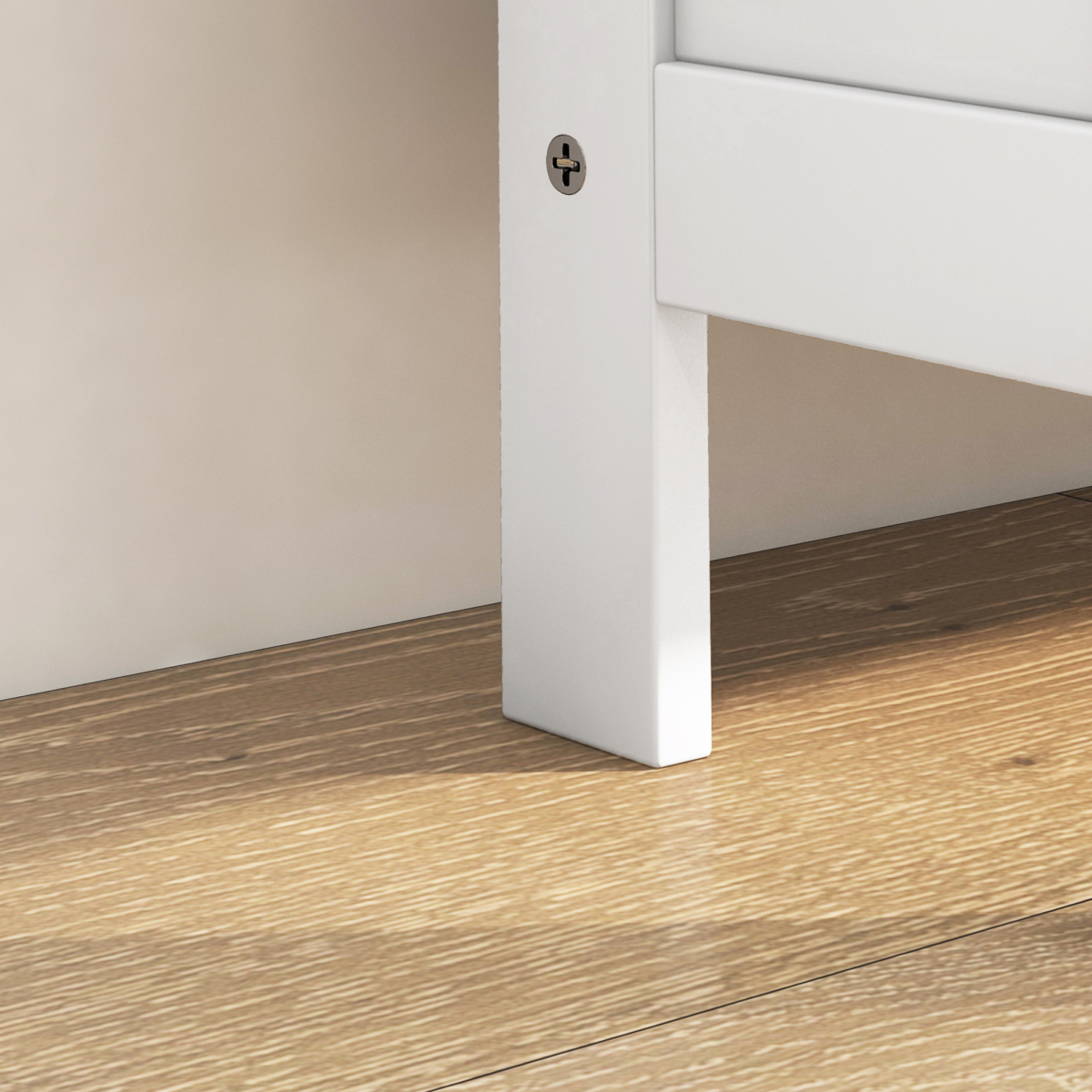 HOMCOM Narrow Shoe Storage Cabinet with 3 Flip Drawers, White