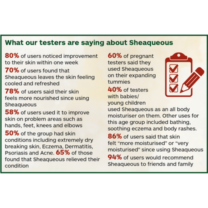 6 Pots of Sheaqueous Aqueous Cream with Organic Shea Butter, Almond Oil, cocoa butter, vitamin E. A natural aqueous cream for very dry skin, for Sensitive Skin, Children, Eczema prone skin , Use in Pregnancy for expanding tummy NO ADDED FRAGRANCE