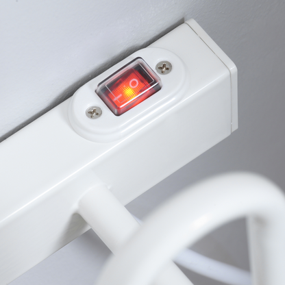 Wall Mounted Electric Shoe Dryer Shoe Warmers for Boots 3 Pairs White HOMCOM