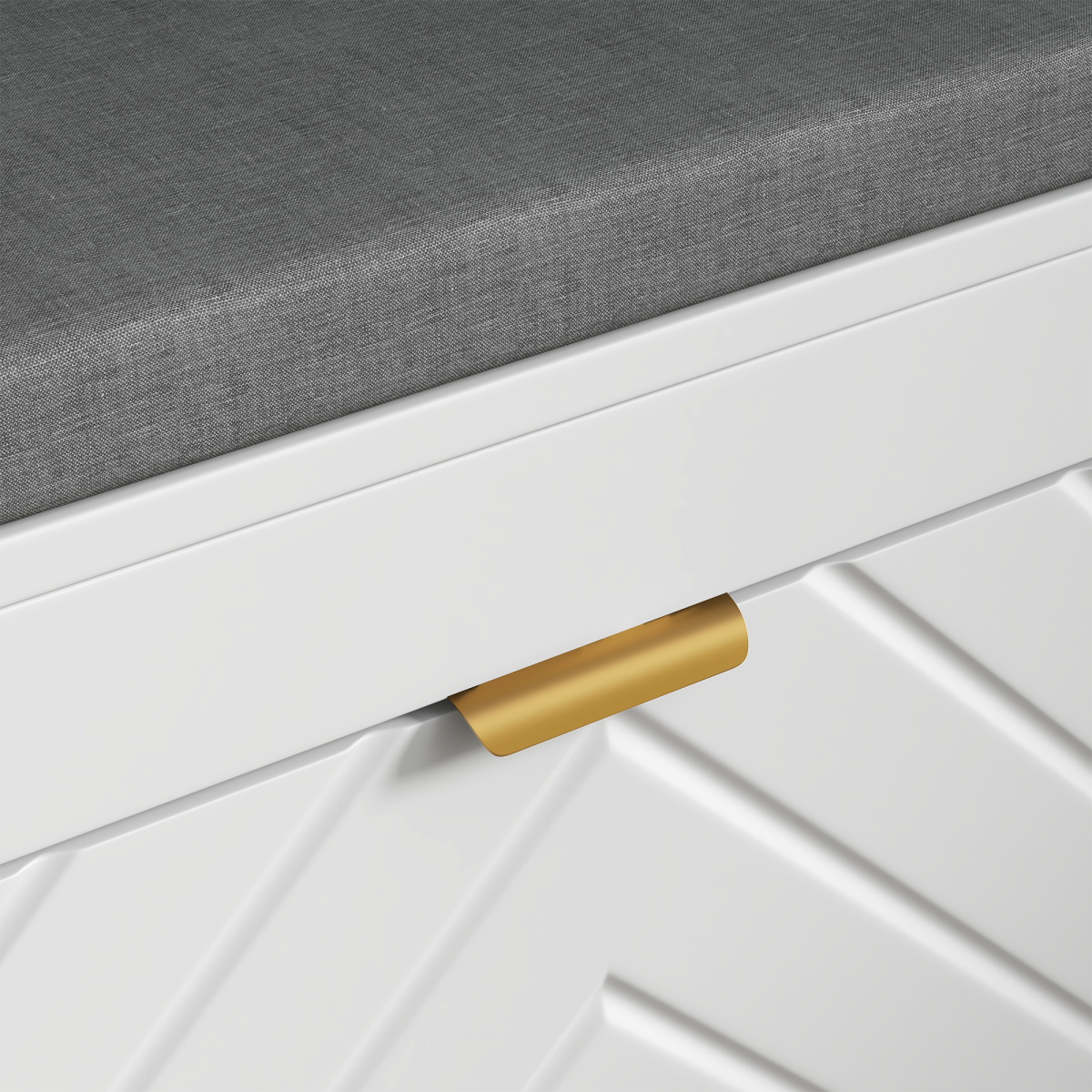 HOMCOM Shoe Bench with 2 Flip Drawers, Cushion, 8 Pairs for Entryway White