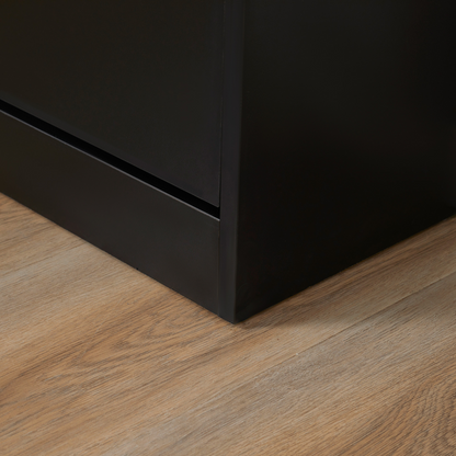 Shoe Cabinet Storage Cupboard 2-Tier Wood 12 Pairs Black