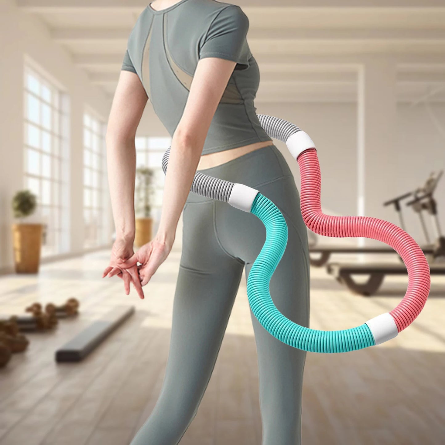 Slimming Body Flexible Hose Soft Spring Hula Hoop Weight Loss Training Abdominal Compression Weighted Portable Multiple Style