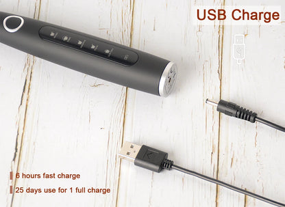 Electric Toothbrush Sonic Rechargeable Top Quality Smart Chip Toothbrush Head Replaceable Whitening Healthy Best Gift !