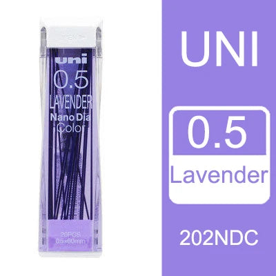 Japan Uni Nano Dia Color 0.5-202NDC Colored Mechanical Pencil Leads Refills 0.5mm Writing Supplies 202NDC Stationery