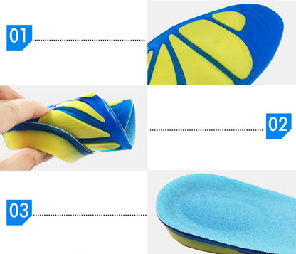 Silicon Gel Insoles Foot Care For Plantar Fasciitis Heel Spur Running Sport Insoles Shock Absorption Pads Arch Orthopedic Insole