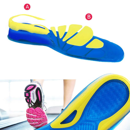 Silicon Gel Insoles Foot Care For Plantar Fasciitis Heel Spur Running Sport Insoles Shock Absorption Pads Arch Orthopedic Insole