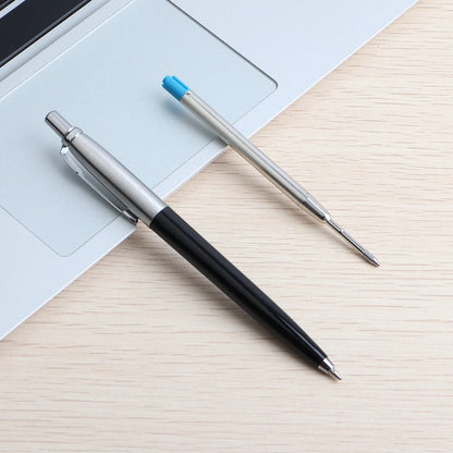 2/6/10/PCS GENKKY Ballpoint Pen Metal Materiall Press Style Ball Pens For School Office Writing Point 0.7mm Ink Color Black Blue