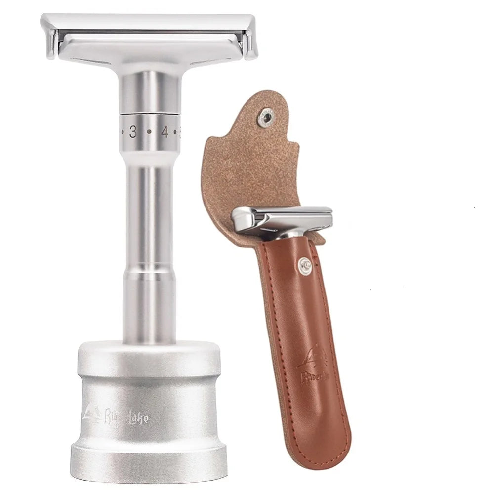 Safety Razor Straight razor For Men Adjustable  Close Shaving Classic Double Edge Razor Blades knife replacement shaving set