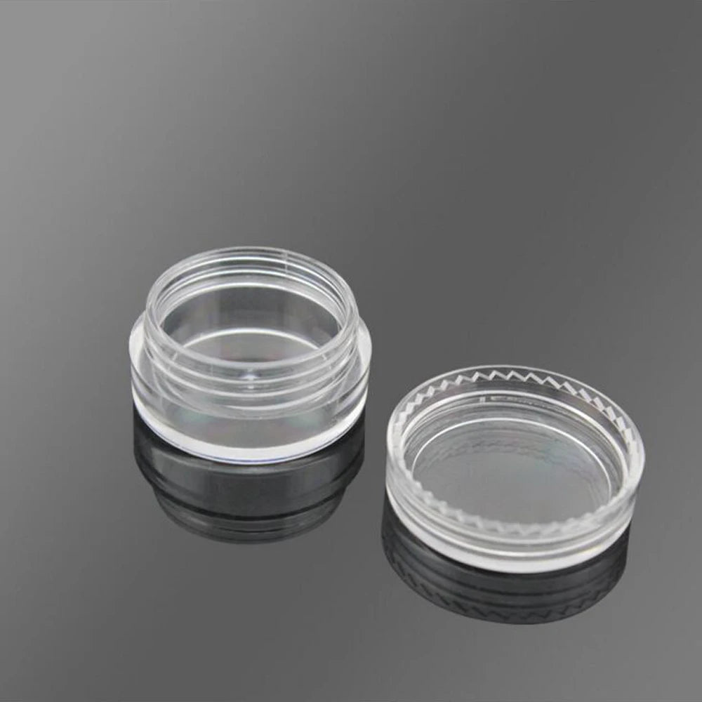 100PCS 3G Transparent Cream Jar, 3CC Mini Empty Clear Sample Container,Empty Cosmetic Containers Recipientes de Plastico