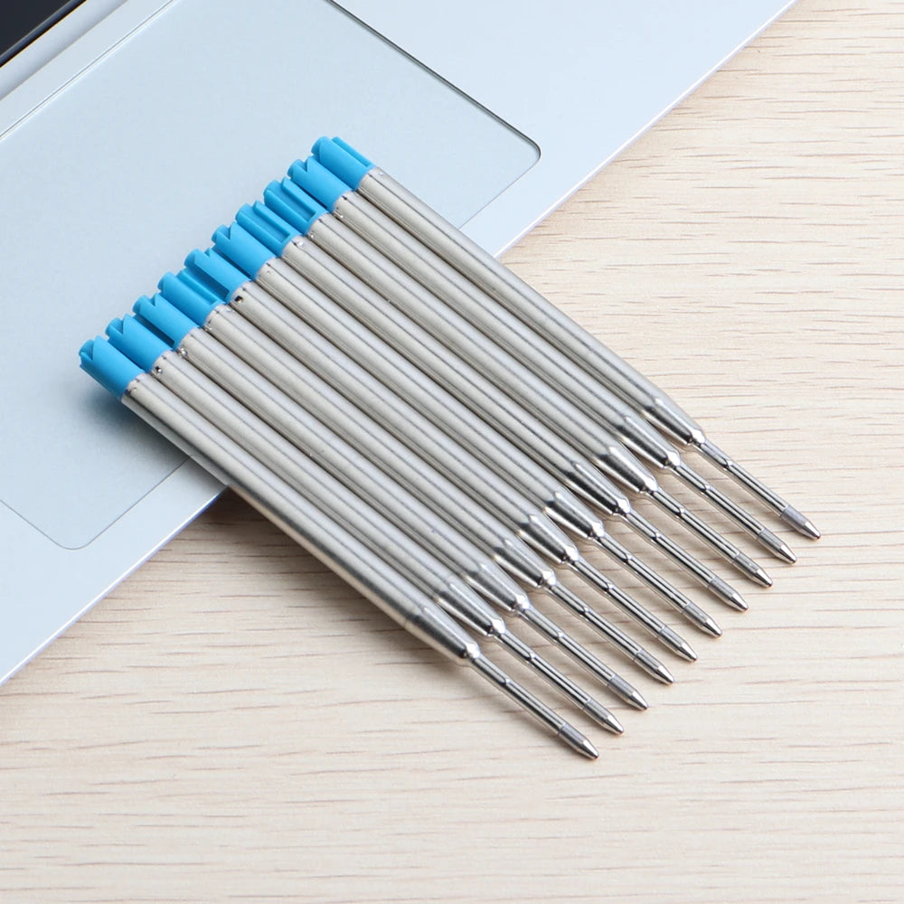 2/6/10/PCS GENKKY Ballpoint Pen Metal Materiall Press Style Ball Pens For School Office Writing Point 0.7mm Ink Color Black Blue