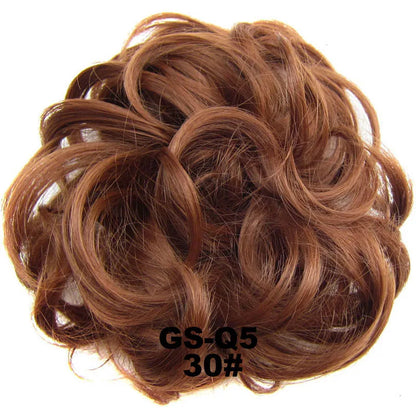 Jeedou Messy Bun Chignon Donut Hair Pad Elastic Hair Rope Rubber Band Synthetic Hairpiece Hair Accessories for Women