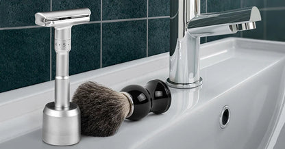Qshave Man Pure Badger Hair Shaving Brush 100% Original for Razor Edge Safety Straight Classic Safety Razor 11.5cm x 5.2cm