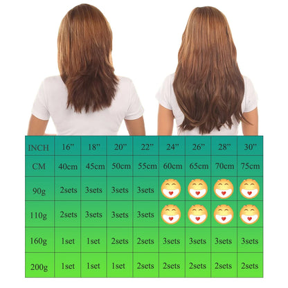 Doreen 160G 200G 240G Volume Series Brazilian Machine Remy Straight Clip In Human Hair Extensions  Full Head 10Pcs 16 to 24 Inch