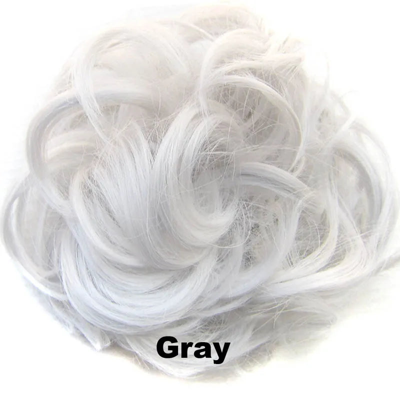 Jeedou Messy Bun Chignon Donut Hair Pad Elastic Hair Rope Rubber Band Synthetic Hairpiece Hair Accessories for Women