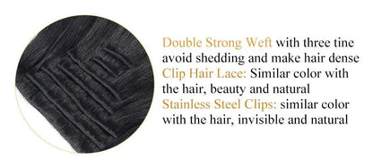 Doreen 160G 200G 240G Volume Series Brazilian Machine Remy Straight Clip In Human Hair Extensions  Full Head 10Pcs 16 to 24 Inch