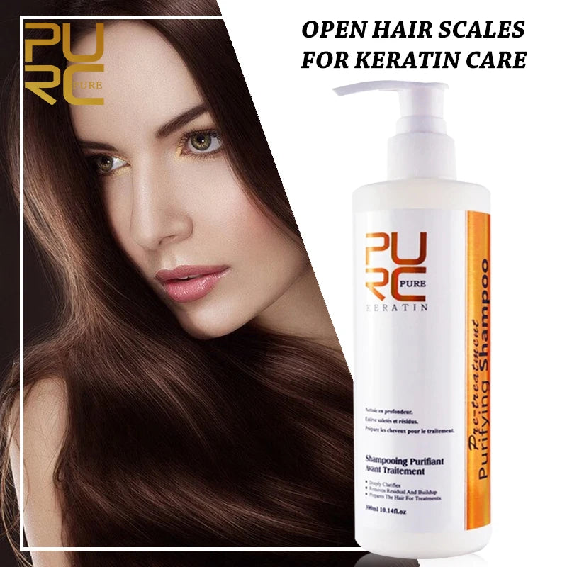 PURC Hair Purifying Shampoo Conditioner Keratin Hair Treatment Straightening Smoothing Professional Hair Care Salon Products