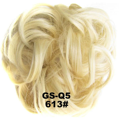 Jeedou Messy Bun Chignon Donut Hair Pad Elastic Hair Rope Rubber Band Synthetic Hairpiece Hair Accessories for Women