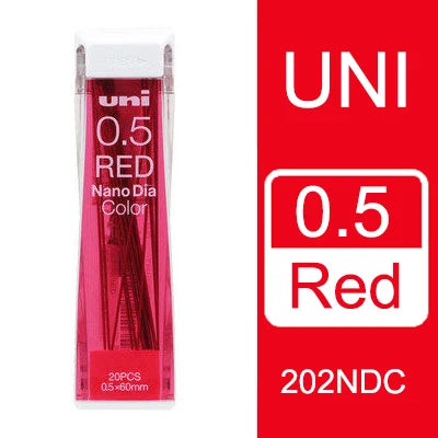 Japan Uni Nano Dia Color 0.5-202NDC Colored Mechanical Pencil Leads Refills 0.5mm Writing Supplies 202NDC Stationery