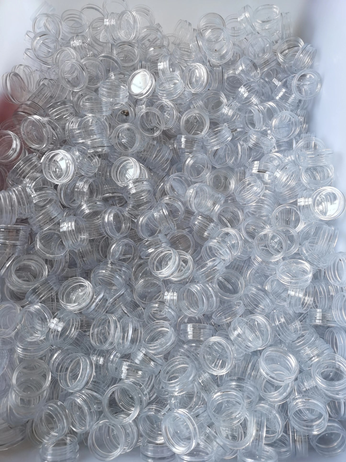 100PCS 3G Transparent Cream Jar, 3CC Mini Empty Clear Sample Container,Empty Cosmetic Containers Recipientes de Plastico