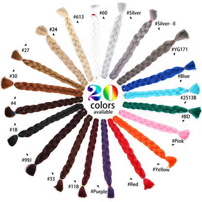 Super Long 165G 200cm Hair Synthetic Jumbo Braiding Hair Extension Heat Resistant Fiber African Ombre Jumbo Braid Hair Women