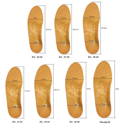 Leather Orthotic Insole For Flat Feet Arch Support Orthopedic Shoes Sole Insoles For Feet Men Women Children O/X Leg Corrected