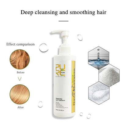 PURC Hair Purifying Shampoo Conditioner Keratin Hair Treatment Straightening Smoothing Professional Hair Care Salon Products