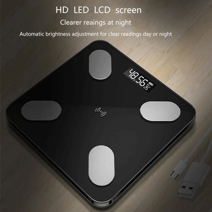Bluetooth Body Fat Bathroom Scale Led Bathroom Weight Balance Body Composition Analyzer