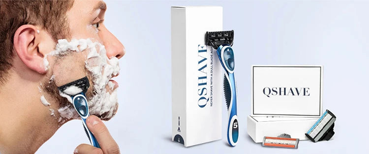 QShave Orange Series 3 Layer Razor Blade Refill Men Manual Shaving X3 Blade 4 Cartridges can choose IT 8 and 16 Cartridges